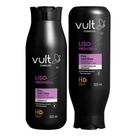 Kit Shampoo e Condicionador Cabelos Lisos Anti Frizz Liso Profundo Vult Kit Shampoo e Condicionador Cabelos Lisos Anti Frizz Liso Profundo Vult
