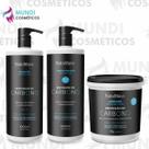 Kit Shampoo e Condicionador Carbono 1L Máscara Carbono 1Kg Natumaxx