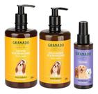 Kit Shampoo e Condicionador Desembaraçador Pet 500 ml cada e Colonia Granado Pet 120ml