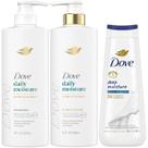 Kit Shampoo e Condicionador Dove Daily Moisture 532ml + Sabonete Líquido Corporal Kit Shampoo e Condicionador Dove Daily Moisture 532ml + Sabonete Líquido Corporal