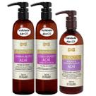 Kit Shampoo e Condicionador e Máscara Aumazon Açaí 500ml para Pet Cães Gatos