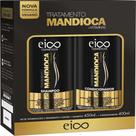 Kit Shampoo e Condicionador Mandioca Tratamento Crescimento Fortalecimento 450ml Eico