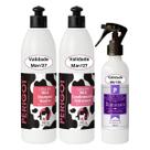 Kit Shampoo e Condicionador Melancia 500ml e Máscara Delux Iluminato 240ml Para Cães e Gatos