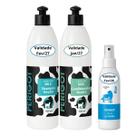 Kit Shampoo e Condicionador Neutro 500ml e Colônia Blue 150ml Perigot Pet Cães Gatos