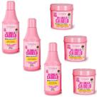 Kit Shampoo e Mascara Forever Liss Desmaia Cabelo 3 KITS