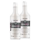 Kit Shampoo Hidratante Inoar Força e Brilho Cabelos Sedosos e Fortes 1 Litro e Condicionador 800ml