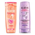 Kit Shampoo L'Oréal Paris Elseve Longo dos Sonhos 400ml e Condicionador Selador L'Oréal Paris Elseve Hidra Hialurônico 400ml