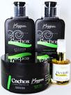 Kit shampoo, mascara, ativador de cachos linha cachos e serum reparador revitaliz maggioni