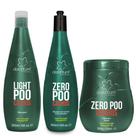 Kit Shampoo Máscara E Creme Ativador Zero Poo Cachos Clorofitum