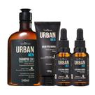 Kit Shampoo Masculino 31 Balm Hidratante Pós E 2 óleos Para Barba Urban Men