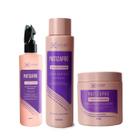 Kit Shampoo Matizador 500ml + Máscara Matizadora 400g + Leave In Spray Cremoso Voga 230ml Matizapró