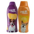 Kit Shampoo Natural + Shampoo 5x1 Pet Clean Cachorro Gato