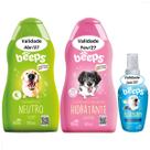 Kit Shampoo Neutro Condicionador Colônia Beeps Pet Society Cães E Gatos