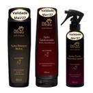 Kit Shampoo Neutro Condicionador e Fluido Desembaraçador Super Premium Pet Society