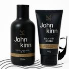 Kit Shampoo Para Barba + Balm John Kinn Akyma 250ml - Higieniza, Hidrata, Condiciona, Óleo De Jojoba