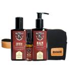 Kit Shampoo para Barba + Balm para Barba + Óleo para Barba Frasco - Muchacho Classic + Necessaire Muchacho Cancun