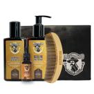 Kit Shampoo para Barba + Balm para Barba + Oleo para Barba Frasco + Pente - Muchacho Bay Rum