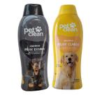 Kit Shampoo Pelos Escuros + Shampoo Pelos Claros Pet Clean