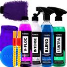 Kit Shampoo V-Floc Revitalizador Intense Cera Spray Blend Limpador Bactericida Sintra Fast Luva Pano Pincel Aplicador Kit Shampoo V-Floc Revitalizador Intense Cera Spray Blend Limpador Bactericida Sintra Fast Luva Pano Pincel Aplicador