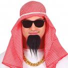 Kit Sheik Árabe Com Turbante Óculos e Barba pra Fantasia Adulta Masculina Kit Sheik Árabe Com Turbante Óculos e Barba pra Fantasia Adulta Masculina