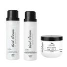 Kit Shock Stream 380Ml Aramath shampoo sem sal máscara óleo de coco condicionador cabelos cacheados