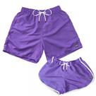 Kit Short Neon Casal Mozão Namorados Ele E Ela Moda Praia