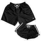 Kit Short Neon Casal Mozão Namorados Ele E Ela Moda Praia