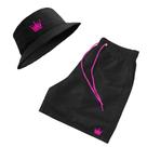 Kit Short Praia + Chapeu Bucket Hat Masculino Com Cordao Colorido Kit Short Praia + Chapeu Bucket Hat Masculino Com Cordao Colorido