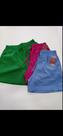 kit short TAM M Verde, Rosa e Azul.