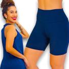 Kit Shorts Legging + Regata Fitness Academia Bermuda Cós alto 173