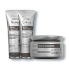 Kit Siàge Nutri Diamond Shampoo + Condicionador + Máscara Nutrição, Brilho e Controle do Frizz