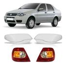 Kit Siena G3 Par Lente Farol + Par Lanterna Traseira Bicolor 2004 A 2010