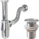 Kit Sifão Copo Cromado Metal 1 ¼ Ajustável E Valvula Click Inox 40mm Pia Lavatório Cuba Banheiro Sifão Aparente Tubo De Saída Ajustável Kit Sifão Copo Cromado Metal 1 ¼ Ajustável E Valvula Click Inox 40mm Pia Lavatório Cuba Banheiro Sifão Aparente Tubo De Saída Ajustável
