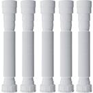 Kit Sifão Tubo Sanfonado Branco C/5 Peças 70cm Blukit