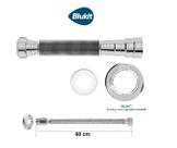 Kit Sifão Universal Com Canopla Cromado com Engate Malha Inox 60cm Cromado