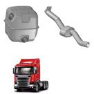 Kit Silencioso Scania T R 114 124 P94 Aço Completo