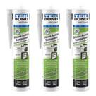Kit Silicone Acético TekBond Transparente Vedação Construção 270ml/256g