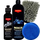 Kit Silvert Moker Razux Polidor Tira Riscos e Shampoo Remove Barro