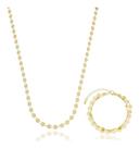 Kit Simone - Colar + Pulseira De Chapinhas Redondas banhado em ouro 18k Kit Simone - Colar + Pulseira De Chapinhas Redondas banhado em ouro 18k