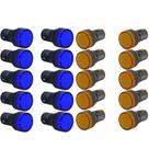 Kit sinaleiros led ad22 22mm 24v azul amarelo