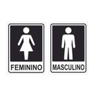 Kit Sinalização Banheiro Feminino Masculino Para Empresas