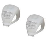 Kit Sinalizador Led Duplo Silicone Bicicleta Farol Lanterna - Luatek