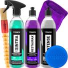 Kit Sintra Fast Limpador Bactericida para Plásticos + Restaurax Renovador + Intense Parte Interna