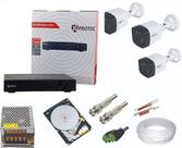 Kit Sistema de Monitoramento Completo 3 Câmeras Segurança Infravermelho FULL HD 160 GB