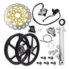 Kit Sistema Freio Disco Discão Roda 6 Palitos Titan Fan 150