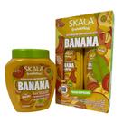 Kit Skala Creme 01 kg Banana + Shampoo + Condicionador