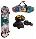 Kit skate infantil completo com capacete e proteção resistente Kit skate infantil completo com capacete e proteção resistente