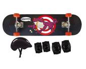 Kit Skate Infantil MOR Sapo com Acessórios de Segurança