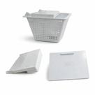 Kit Skimmer Piscina Brustec Cesto + Tampa Flap + Tampa Frontal para Coadeira de Piscina