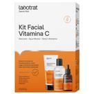 Kit Skin Care Vitamina C Dermoskin Labotrat 3 Produtos Rosto Serum Sabonete Facial Agua Micelar